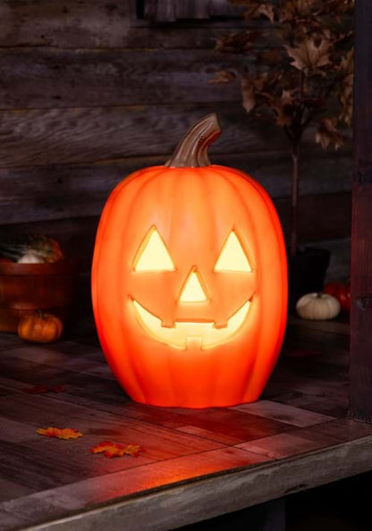 20-Inch Light Up Orange Pumpkin Decoration - US 5964
