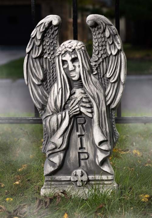 24-Inch Angel of Death Tombstone Halloween Decoration - US 7229