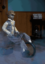 2.5FT Wheels McGee the Tricycle Doll Animatronic Decoration - US 7844