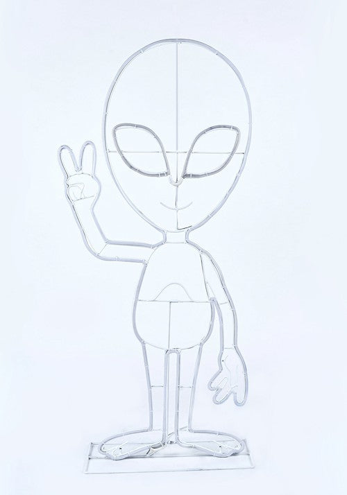 40-Inch 2D Light Up Alien Decoration - US 0228