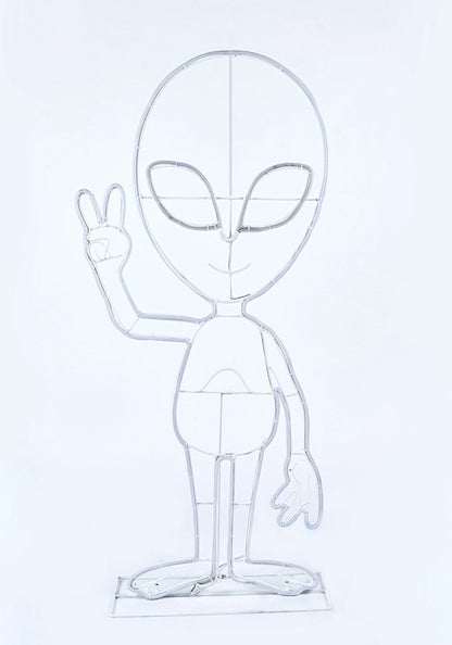 40-Inch 2D Light Up Alien Decoration - US 0228