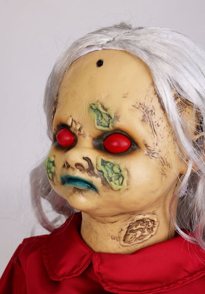 3.5FT Rocking Rebecca the Zombie Doll Animatronic Decoration - US 6916