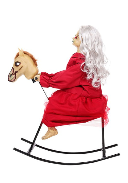 3.5FT Rocking Rebecca the Zombie Doll Animatronic Decoration - US 6916