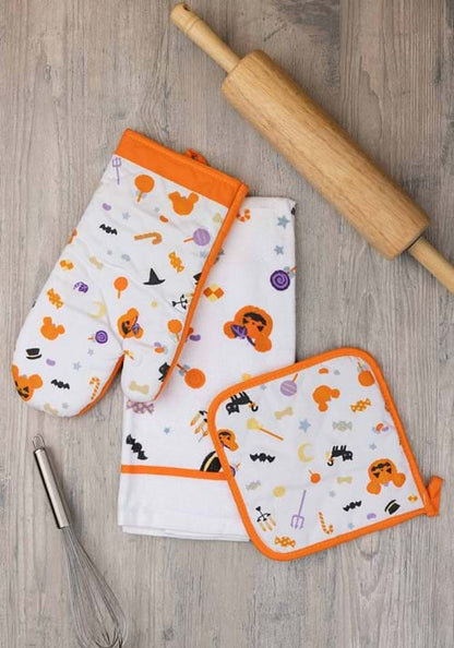 3 Piece Disney Mickey Halloween Treats Textile Kitchen Set - US 2645