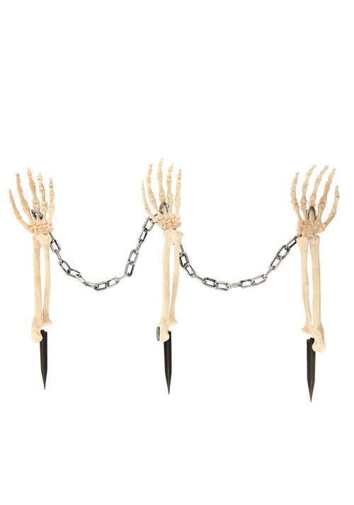3 Skeleton Arms with 1 Chain Halloween Decoration - US 1389