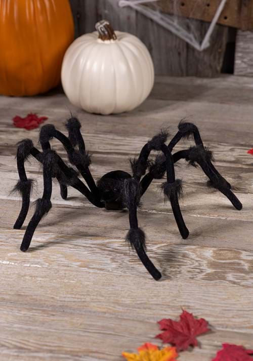 30-Inch Poseable Black Spider Decoration - US 5184