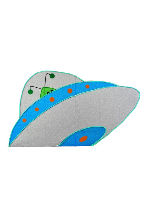35-Inch 2D Tinsel Fabric Alien Ship Decoration - US 8174