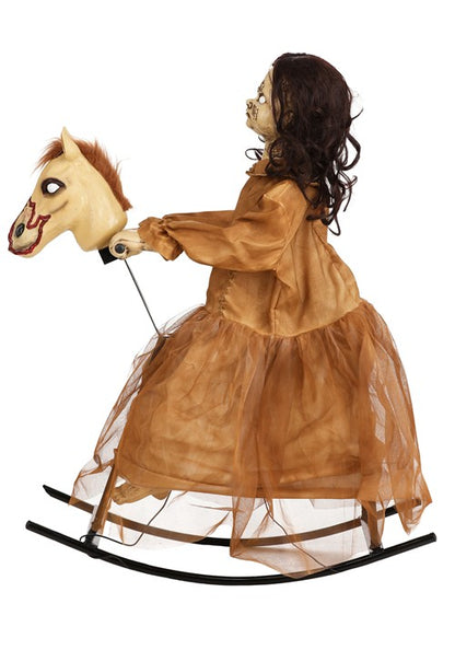 3.5FT Light Up Talking Doll on Animated Rocking Horse Decoration - US 2241