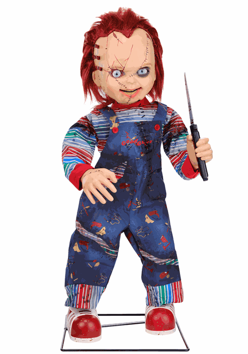 3.5FT Universal Animated LED Scarred Chucky Decoration - US 8487