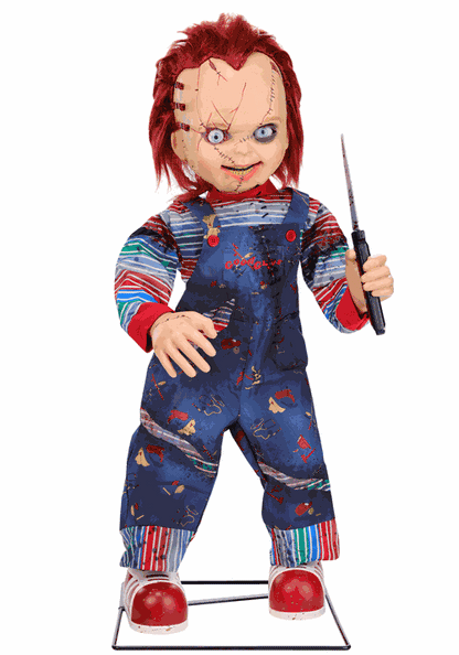 3.5FT Universal Animated LED Scarred Chucky Decoration - US 8487