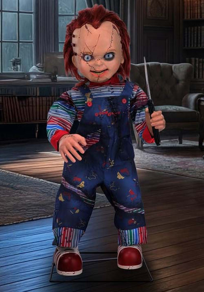 3.5FT Universal Animated LED Scarred Chucky Decoration - US 8487