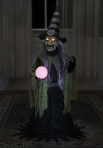 3FT Animated Fortune Teller Witch Halloween Decoration - US 3973