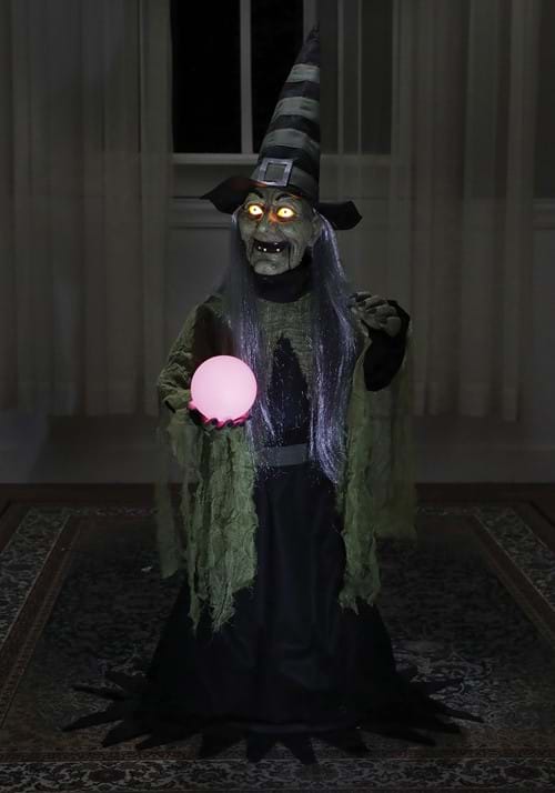 3FT Animated Fortune Teller Witch Halloween Decoration - US 3973