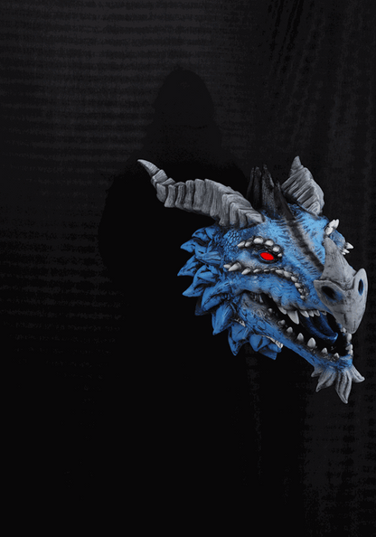 3FT Blue Dragon's Head Actor-matronic Decoration - US 5315