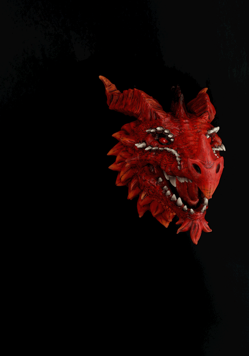 3FT Dire Dragon's Head Actor-matronic - Brick Thunder - US 7450