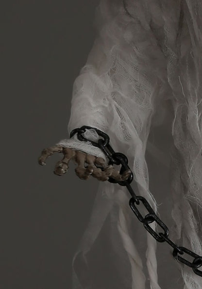 3FT Hanging Faceless Ghost Animatronic Decoration - US 2595