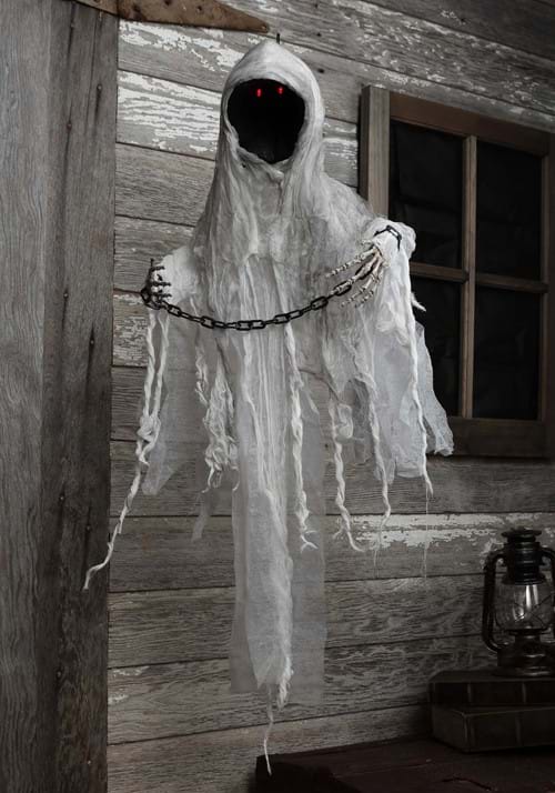 3FT Hanging Faceless Ghost Animatronic Decoration - US 2595