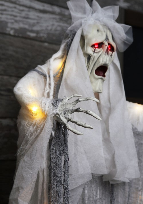 3FT Hanging Light Up Ghost Halloween Decoration - US 2394