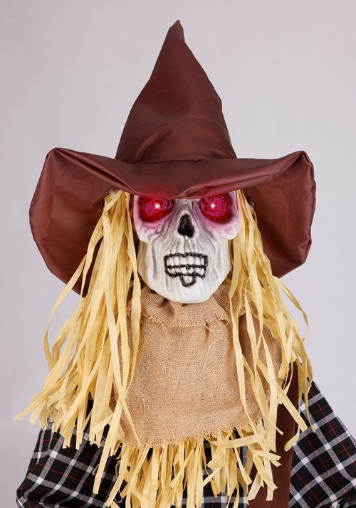 4.5FT Jumpy Juniper the Startling Scarecrow Animatronic Decoration - Scream Saver - US 1755