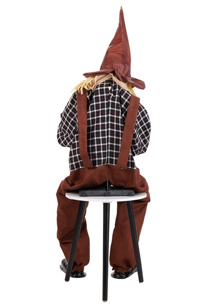 4.5FT Jumpy Juniper the Startling Scarecrow Animatronic Decoration - Scream Saver - US 1755