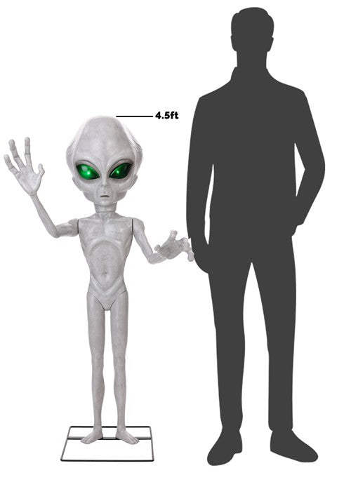 4.5FT Little Grey Man Alien Animatronic Decoration - US 5219