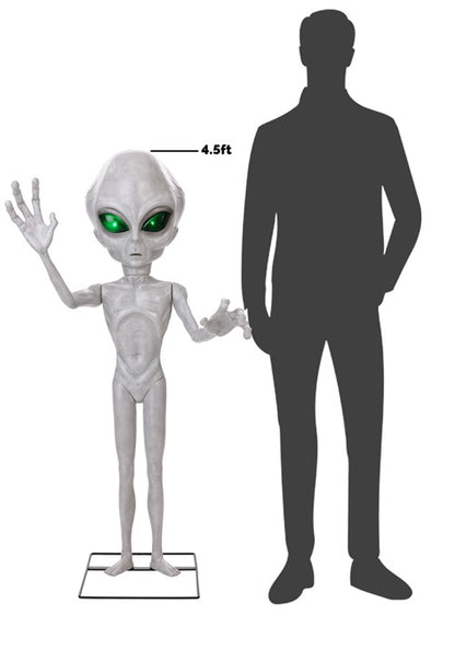 4.5FT Little Grey Man Alien Animatronic Decoration - US 5219
