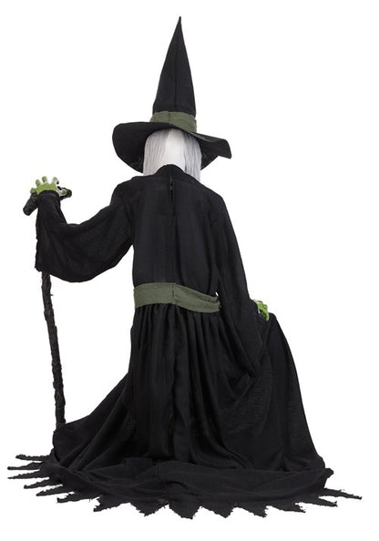 4FT Seated Cackling Witch Animatronic Decoration - Scream Saver - US 7675