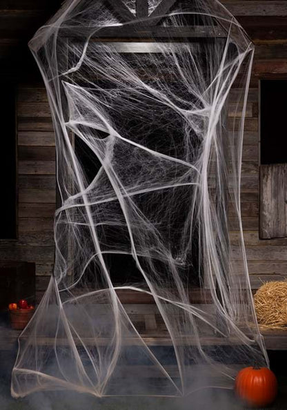 400 Square FT Super Stretch Spider Web Halloween Decoration - US 8604