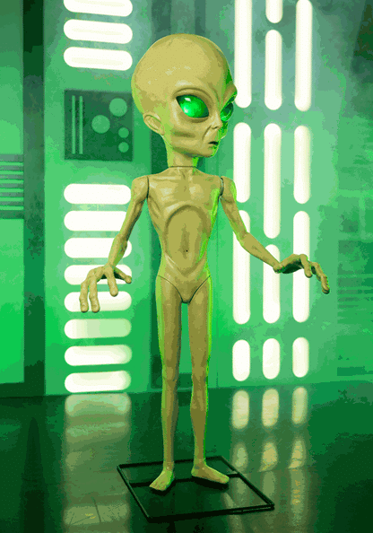 4.5FT Area 51 Roswell Alien Animatronic Decoration - US 3553