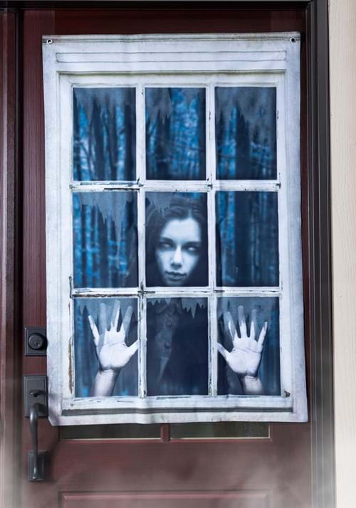 47-Inch Printed Curtain Window Ghost Prop Decoration - US 9818