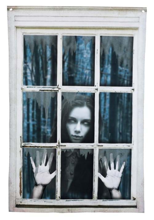 47-Inch Printed Curtain Window Ghost Prop Decoration - US 9818
