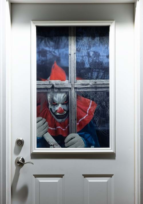 47-Inch Printing Curtain Clown Outside the Window Decoration - US 1862