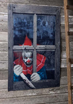 47-Inch Printing Curtain Clown Outside the Window Decoration - US 1862