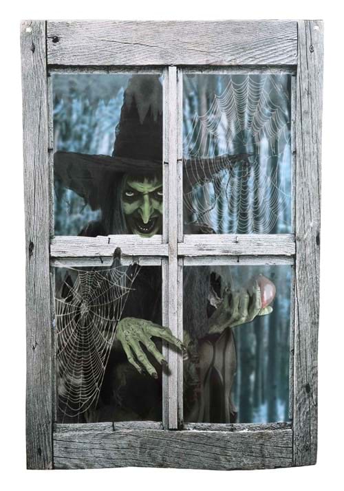 47-Inch Witch Outside the Window Printed Curtain Decoration - US 2099