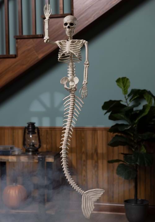 48 Inch Mermaid Skeleton Halloween Decoration - US 8750