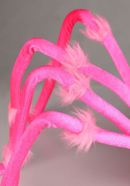 4FT Plush Neon Pink Spider Prop Decoration - US 6687