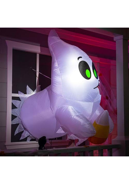 4FT Inflatable Window Breaker Cute Ghost Escaping Prop Decoration - US 6008
