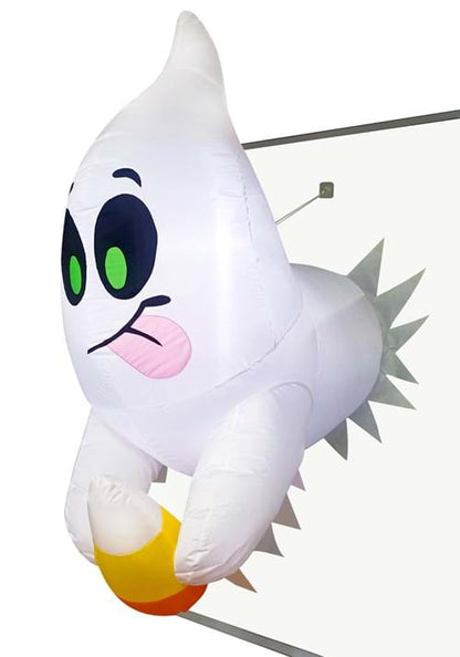 4FT Inflatable Window Breaker Cute Ghost Escaping Prop Decoration - US 6008