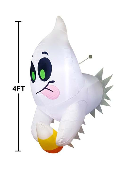 4FT Inflatable Window Breaker Cute Ghost Escaping Prop Decoration - US 6008