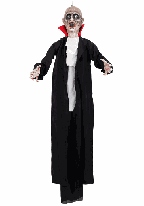 5.5FT Shaking Silas Hanging Vampire Animatronic Decoration - US 6562