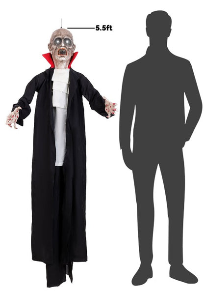 5.5FT Shaking Silas Hanging Vampire Animatronic Decoration - US 6562