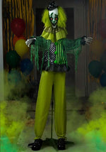 5.5FT Animated Green Clown Decoration - Scream Saver - US 0753