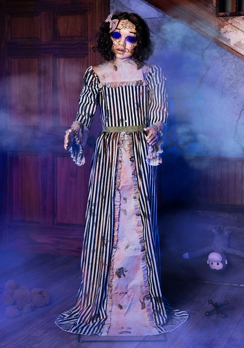5.6FT Haunted Wind-Up Doll Animatronic Decoration - US 5526