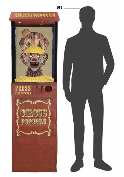 5.7FT Kernelias the Popcorn Clown Animatronic Decoration - US 4750