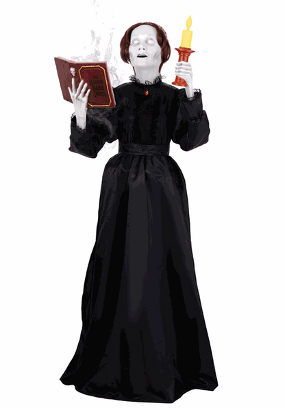 5.7FT Lorelai the Ghostly Librarian Animatronic Decoration - US 8612