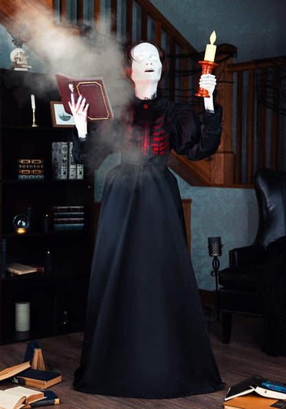 5.7FT Lorelai the Ghostly Librarian Animatronic Decoration - US 8612
