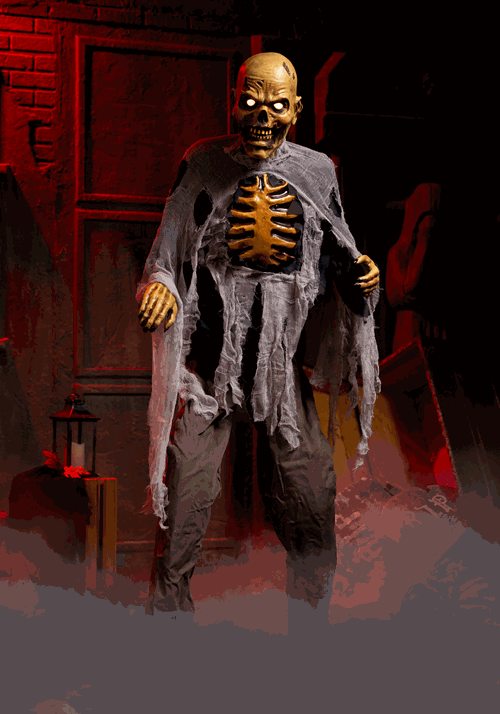 5.9FT Lumbering Zombie Animatronic Halloween Decoration - US 1480