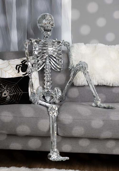 5FT Disco Skeleton Halloween Decoration - US 0746