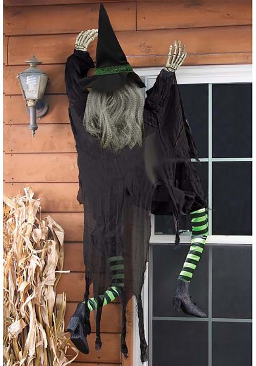 5FT Climbing Witch Wall Halloween Decoration - US 4943
