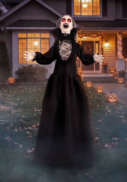 5.5FT Wilhelmina the Wailing Woman Animatronic Decoration - Scream Saver - US 0538